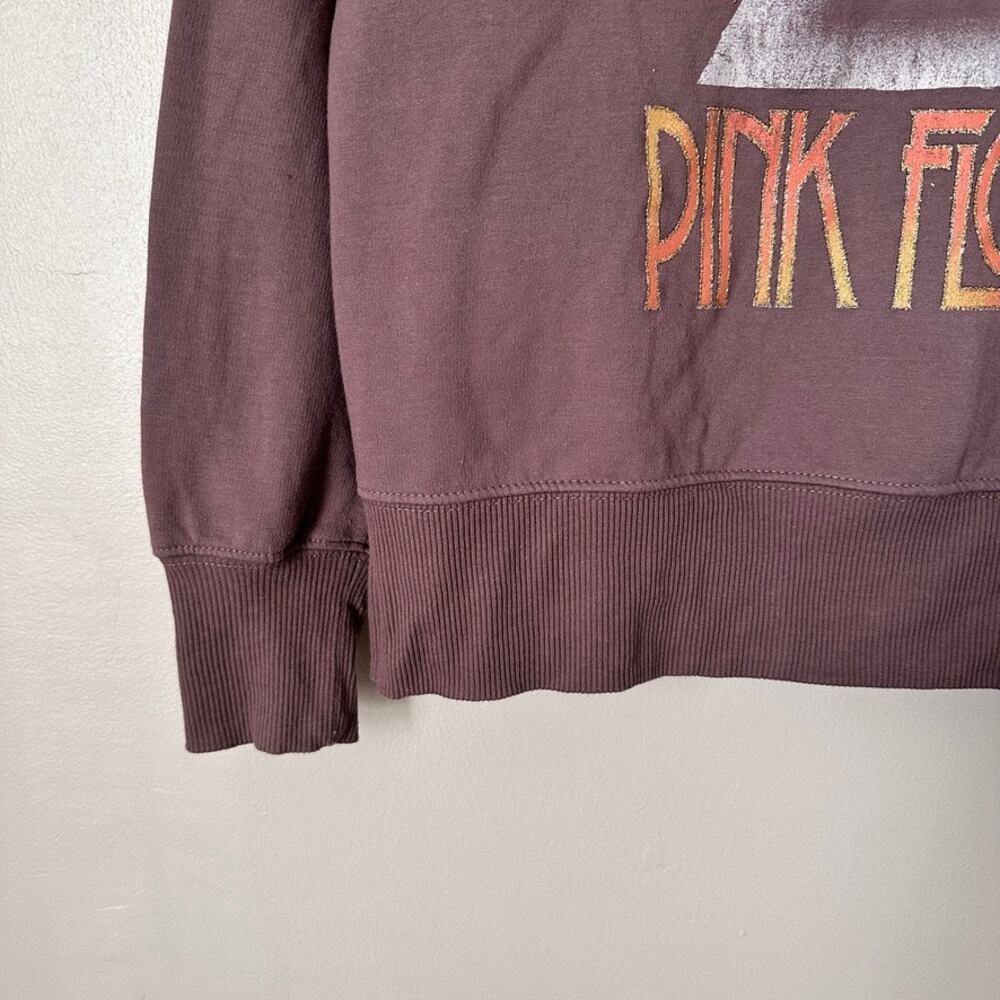 Pink Floyd Band Tour Retro Sweater Womens SMALL Brown Sweatshirt Pullover - Picture 6 of 9